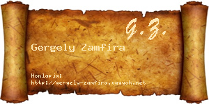 Gergely Zamfira névjegykártya